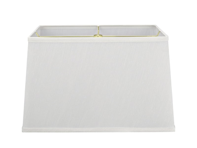 Aspen Creative 32049 Transitional Rectangle Hardback Shape Spider Construction Lamp Shade in Off White, 16" wide, Top:(8" + 14") Bottom:(10 + 16") x Height: 10"